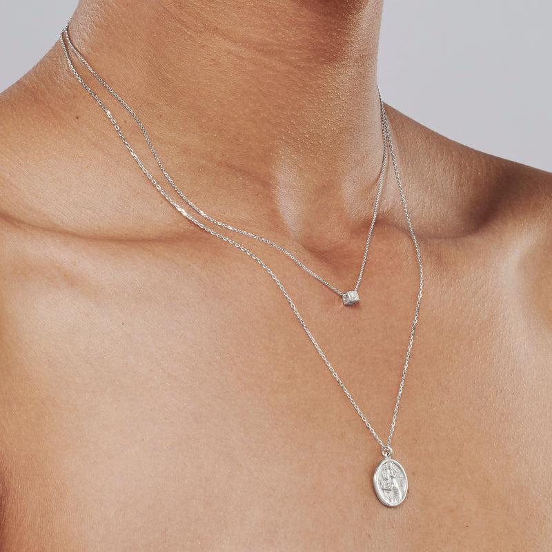 Saint Christopher Necklace in Sterling Silver